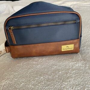 Tommy Bahama Travel Toiletry Bag Shave Kit Blue Brown NWT